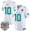 Dolphins Gold Trim Vapor Limited Jersey – All Stitched – White – Tyreek Hill Jersey