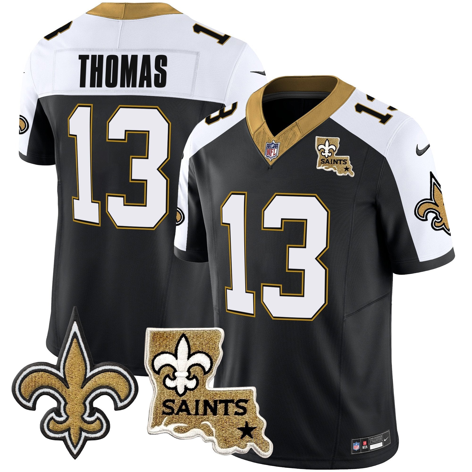 Saints Vapor Limited Jersey – New Orleans Patch – All Stitched – Alternate – Michael Thomas Jersey