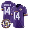 Minnesota Vikings 2024 Vapor Limited Jersey V2 – Est. 1961 Patch – All Stitched – Purple – Sam Darnold Jersey