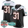 Dolphins Shula 347 Patch Vapor Limited Jersey V2 – All Stitched – Black Alternate – Raheem Mostert Jersey