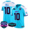 Dolphins “Miami Vice” Vapor Limited Jersey V4 – All Stitched – Aqua Alternate – Tyreek Hill Jersey