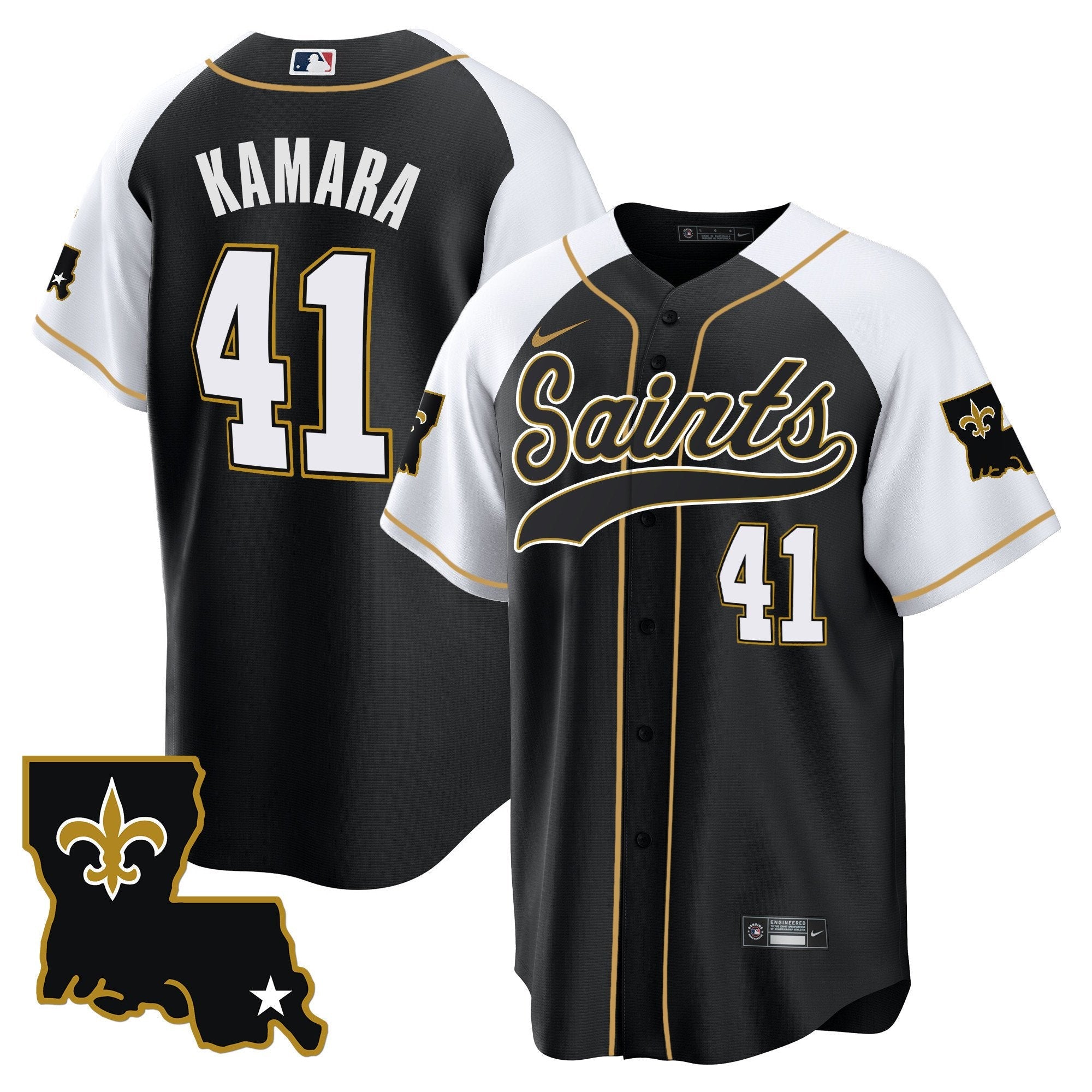 Saints 1987 Legacy Cool Base Jersey – All Stitched – Alternate – Alvin Kamara Jersey