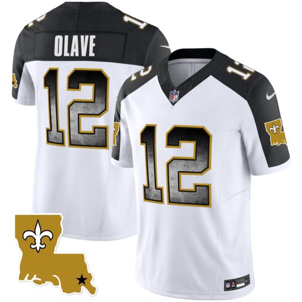 Saints 1987 Legacy Arch Smoke Jersey – All Stitched – Inverted – Chris Olave Jersey