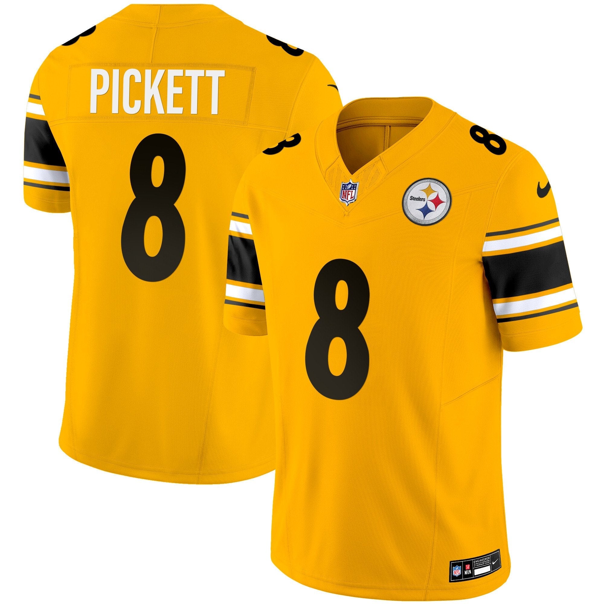 Steelers Vapor Limited Jersey – All Stitched – Gold – Kenny Pickett Jersey