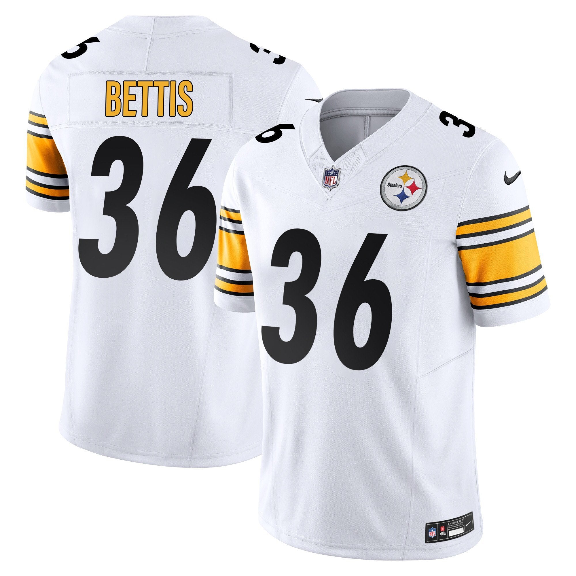 Steelers Vapor Limited Jersey – All Stitched – White – Jerome Bettis Jersey
