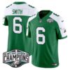 Philadelphia Eagles Kelly Green 2024 NFC East Division Champions Vapor Limited Jersey V2 – All Stitched – Kelly Alternate – DeVonta Smith Jersey