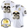 Steelers Arch Smoke 50th Anniversary Of Super Bowl IX Patch Vapor Limited Jersey – All Stitched – White – Jerome Bettis Jersey