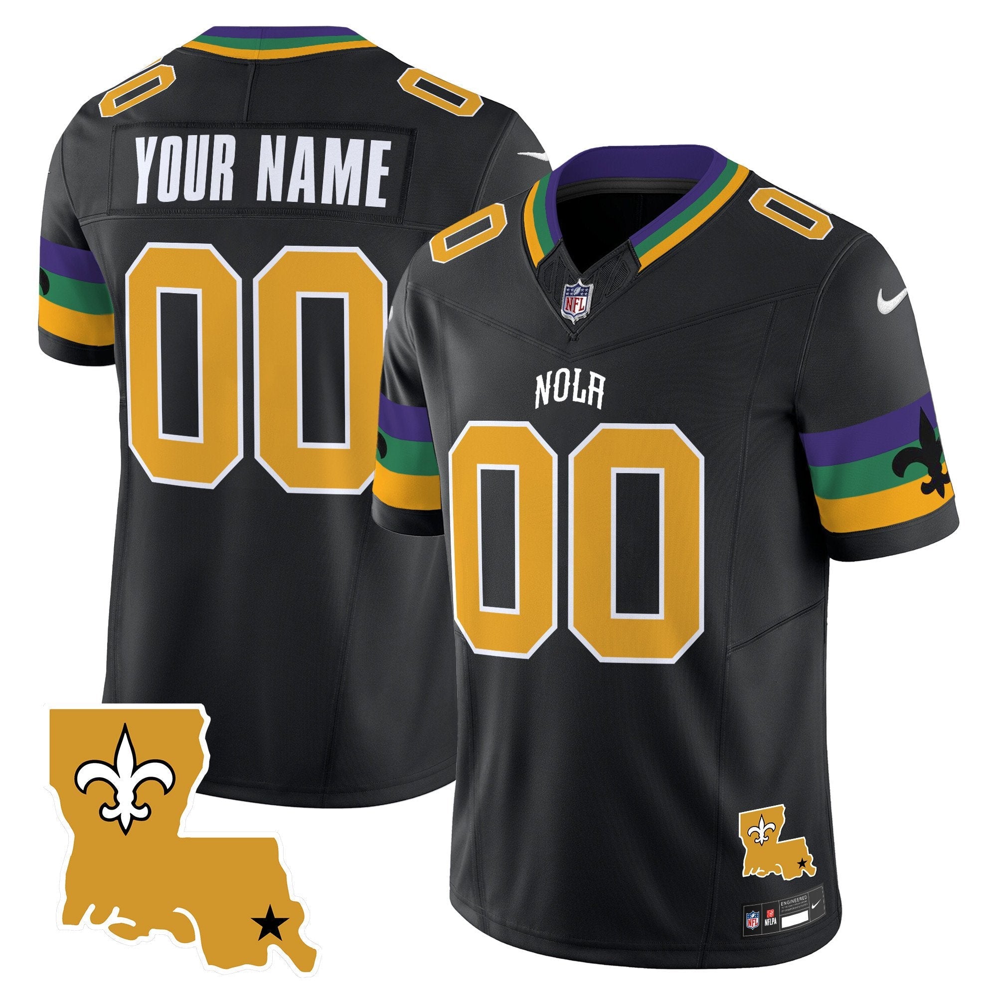 Saints 2024 New Orleans City Vapor Limited Custom Jersey – All Stitched – Black Jersey