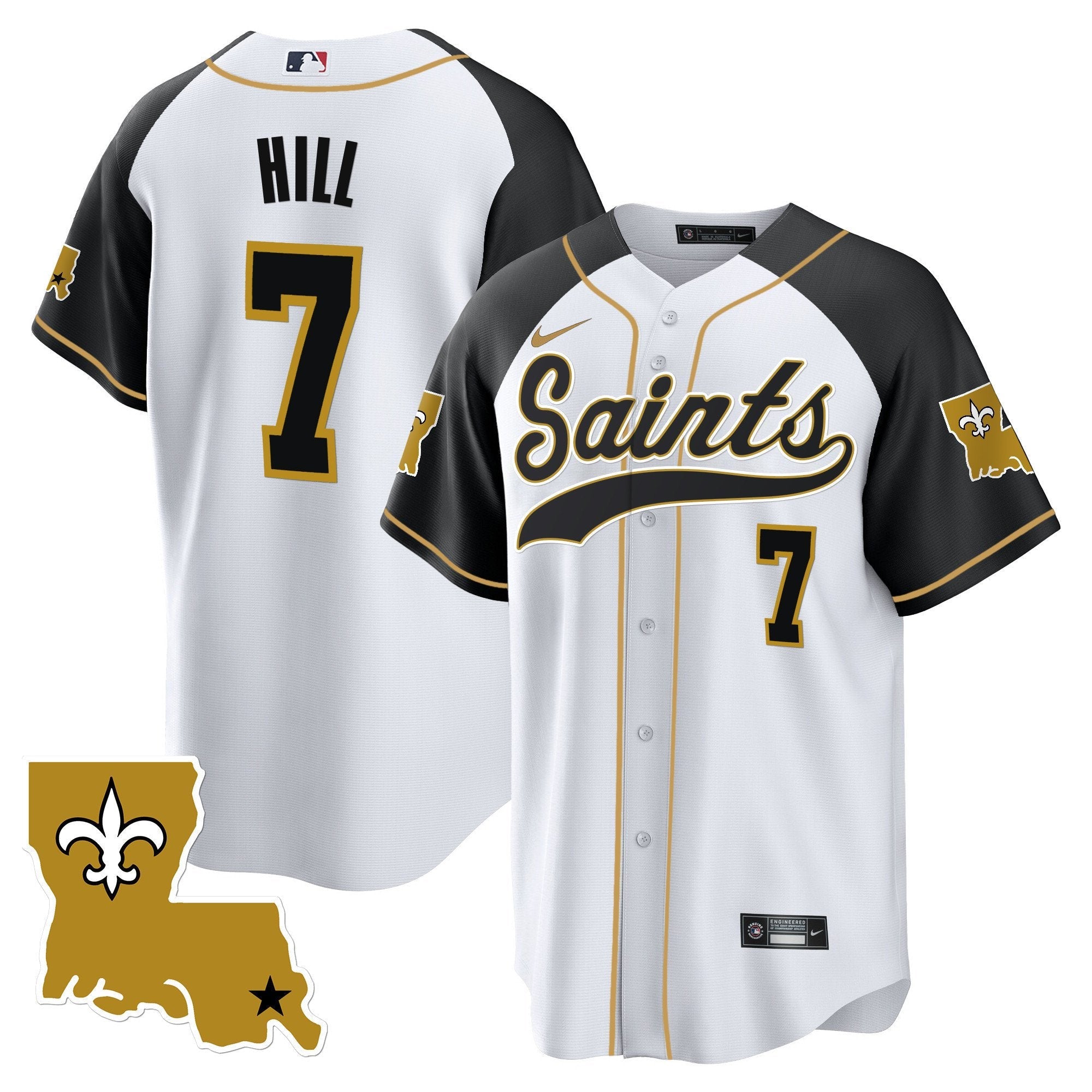 Saints 1987 Legacy Cool Base Jersey – All Stitched – Inverted – Taysom Hill Jersey