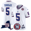 Giants New York State & Logo Patch Limited Jersey – All Stitched – White – Kayvon Thibodeaux Jersey