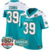 Dolphins Shula 347 Patch Vapor Limited Jersey V2 – All Stitched – Aqua Alternate – Larry Csonka Jersey