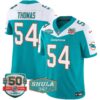 Dolphins Shula 347 Patch Vapor Limited Jersey V2 – All Stitched – Aqua Alternate – Zach Thomas Jersey
