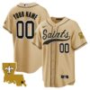 Saints 1987 Legacy Cool Base Custom Jersey – All Stitched – Gold Jersey