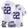 Minnesota Vikings Kings Of The North Patch Vapor Limited Jersey V3 – All Stitched – Winter Warrior – Harrison Smith Jersey