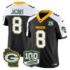 Packers 100th Season & Home Patch Vapor Limited Jersey – All Stitched – Black Alternate – Josh Jacobs Jersey
