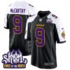 Minnesota Vikings King Of The North Patch Throwback Game Jersey – All Stitched – Black Alternate – J.J. McCarthy Jersey