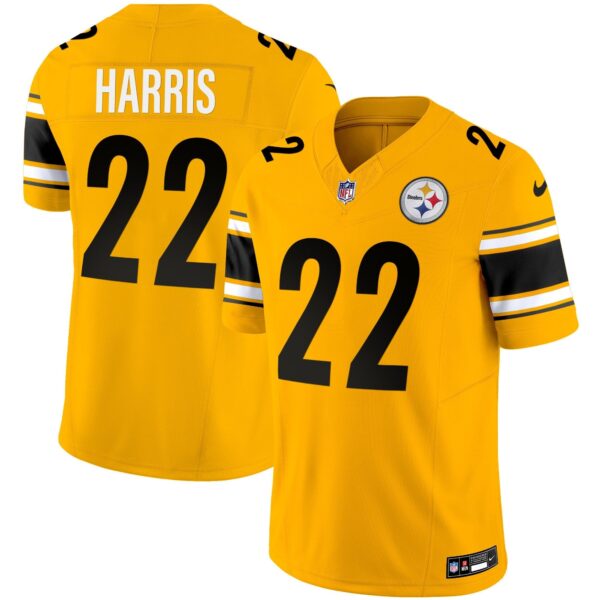 Steelers Vapor Limited Jersey – All Stitched – Gold – Najee Harris Jersey