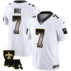 Saints 1987 Legacy Arch Smoke Jersey – All Stitched – White – Taysom Hill Jersey