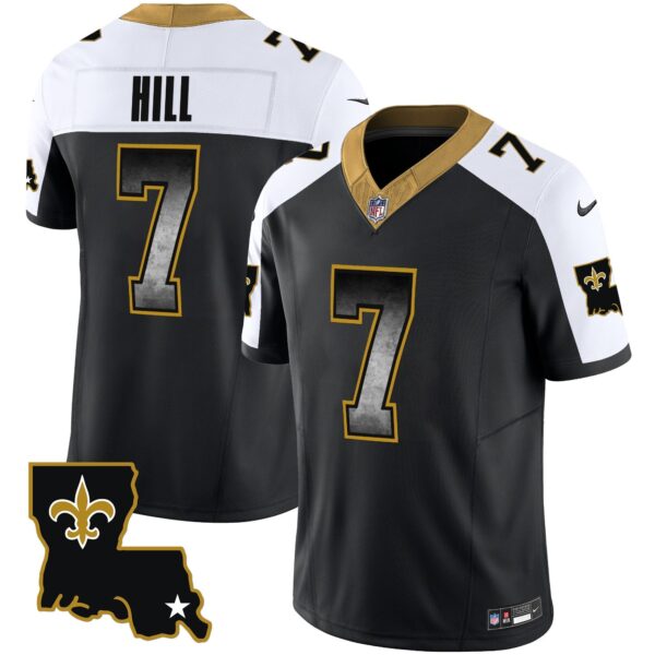 Saints 1987 Legacy Arch Smoke Jersey – All Stitched – Alternate – Taysom Hill Jersey