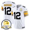 Pittsburgh Steelers Throwback 2024 Vapor Limited Jersey – All Stitched – 1975 White – Terry Bradshaw Jersey
