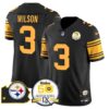 Steelers 50th Anniversary Of Super Bowl IX & Map Patch Vapor Limited Jersey – All Stitched – Color Rush – Russell Wilson Jersey