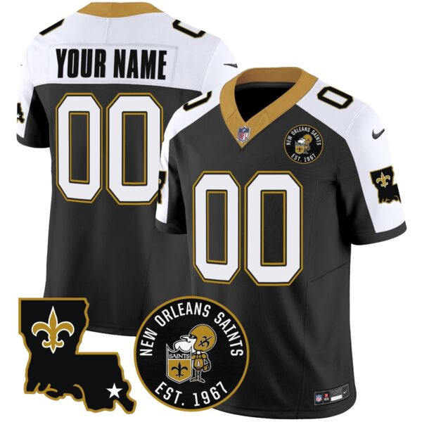 Saints EST. 1967 Patch Vapor Custom Jersey – All Stitched – Alternate Jersey