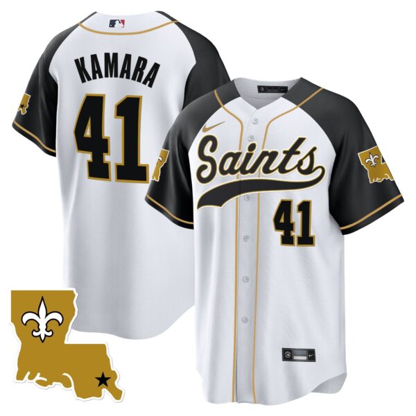 Saints 1987 Legacy Cool Base Jersey – All Stitched – Inverted – Alvin Kamara Jersey