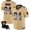 Saints 1987 Legacy Arch Smoke Jersey – All Stitched – Gold – Cameron Jordan Jersey