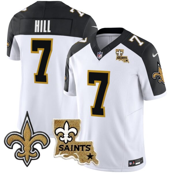 Saints Vapor Limited Jersey – New Orleans Patch – All Stitched – Inverted – Taysom Hill Jersey