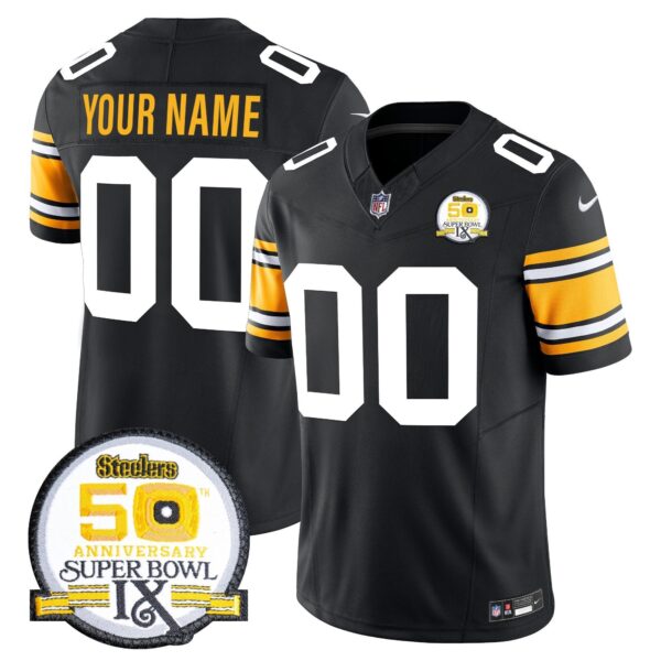 Pittsburgh Steelers Throwback 2024 Vapor Limited Custom Jersey – All Stitched – 1975 Throwback Jersey