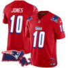 Patriots 1996 Throwback State Patch Vapor Jersey – All Stitched – Red – Mac Jones Jersey