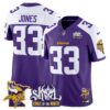 Minnesota Vikings Kings Of The North Patch Vapor Limited Jersey V3 – All Stitched – Purple Alternate – Aaron Jones Jersey