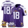 Minnesota Vikings Kings Of The North Patch Vapor Limited Jersey V3 – All Stitched – Purple Alternate – Justin Jefferson Jersey