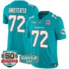 Dolphins Shula 347 Patch Vapor Limited Jersey V2 – All Stitched – Aqua – Undefeated Jersey