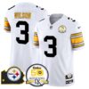 Steelers 50th Anniversary Of Super Bowl IX & Map Patch Vapor Limited Jersey – All Stitched – 1975 White – Russell Wilson Jersey