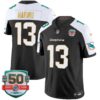 Dolphins Gold Trim Vapor Limited Jersey – All Stitched – Black Alternate – Dan Marino Jersey