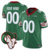 Rams Mexico Vapor Limited Custom Jersey – All Stitched – Green Jersey