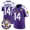 Minnesota Vikings 2024 Vapor Limited Jersey V2 – Est. 1961 Patch – All Stitched – Purple Alternate – Sam Darnold Jersey