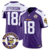 Minnesota Vikings 2024 Vapor Limited Jersey V2 – Est. 1961 Patch – All Stitched – Purple Alternate – Justin Jefferson Jersey