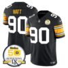 Pittsburgh Steelers Throwback 2024 Vapor Limited Jersey – All Stitched – 1975 Throwback – T. J. Watt Jersey