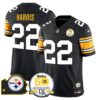 Steelers 50th Anniversary Of Super Bowl IX & Map Patch Vapor Limited Jersey – All Stitched – 1975 Throwback – Najee Harris Jersey