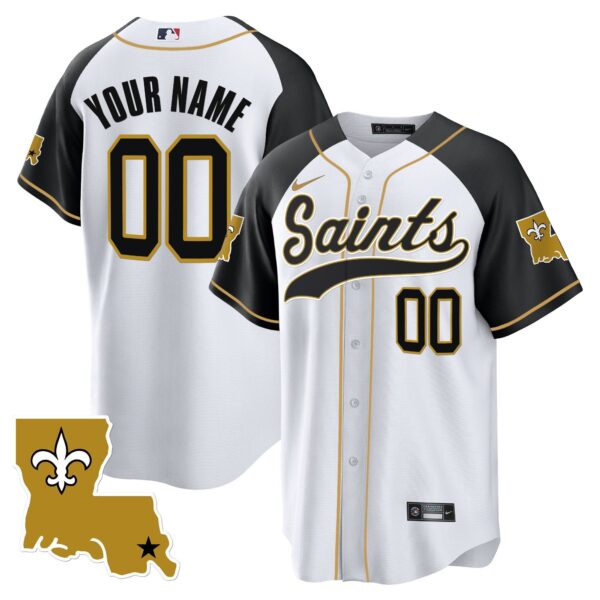Saints 1987 Legacy Cool Base Custom Jersey – All Stitched – Inverted Jersey