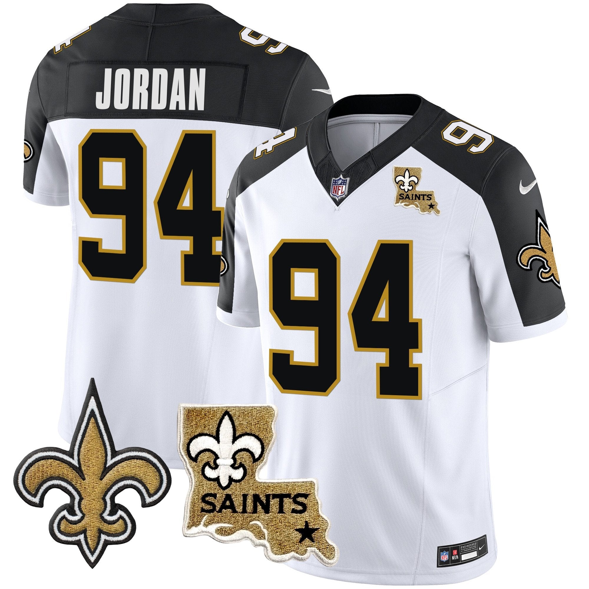 Saints Vapor Limited Jersey – New Orleans Patch – All Stitched – Inverted – Cameron Jordan Jersey