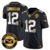 Philadelphia Eagles 2024 Throwback Gold Vapor Limited Jersey – Est. 1933 Patch – All Stitched – Black Limited – Randall Cunningham Jersey