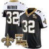 Saints Vapor Limited Jersey – New Orleans Patch – All Stitched – Alternate – Tyrann Mathieu Jersey