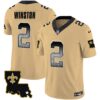 Saints 1987 Legacy Arch Smoke Jersey – All Stitched – Gold – Jameis Winston Jersey