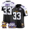 Minnesota Vikings Kings Of The North Patch Vapor Limited Jersey V3 – All Stitched – Black Alternate – Aaron Jones Jersey
