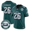 Eagles 2024 Vapor Limited Jersey – Est. 1933 Patch – All Stitched – Midnight Green – Saquon Barkley Jersey