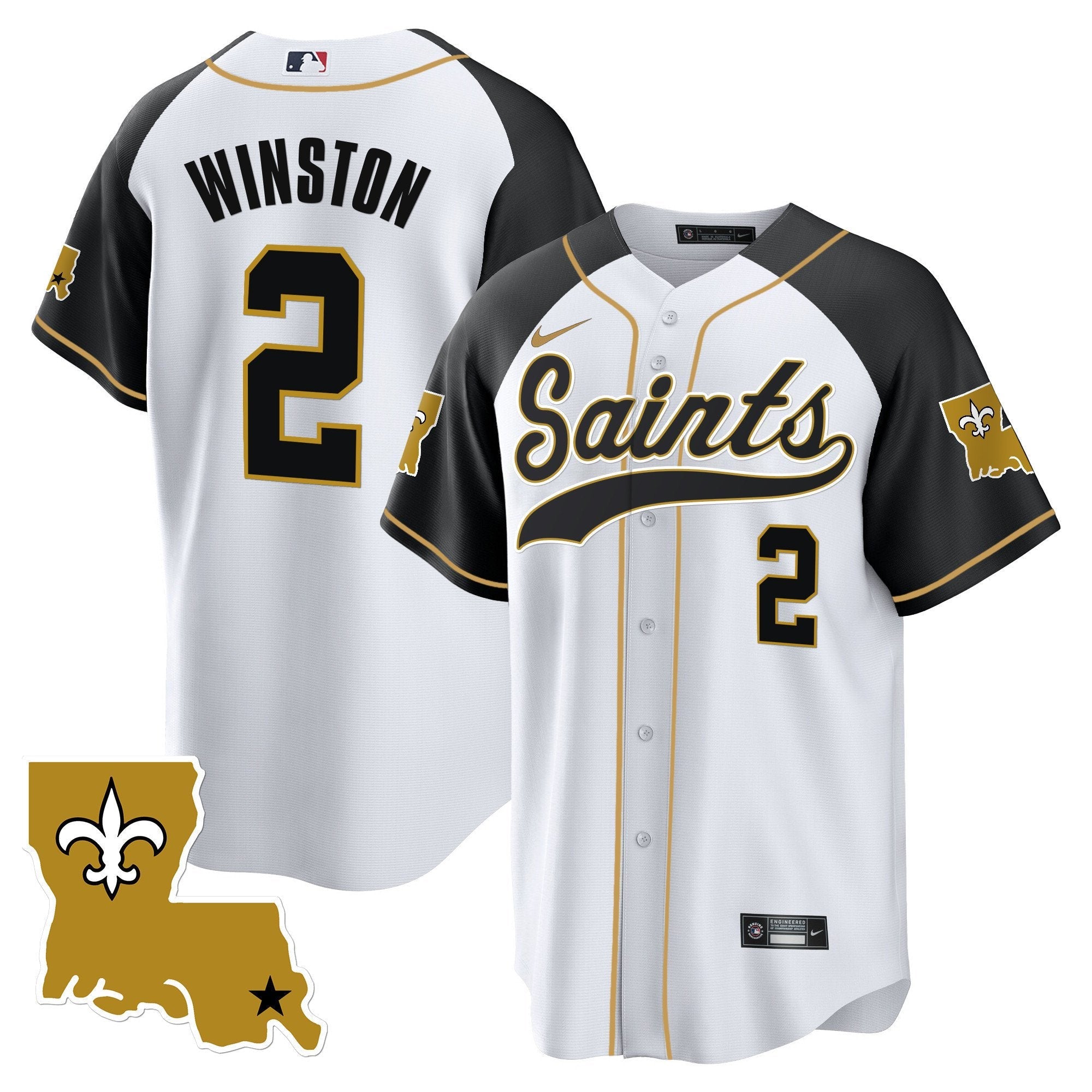 Saints 1987 Legacy Cool Base Jersey – All Stitched – Inverted – Jameis Winston Jersey