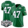 Philadelphia Eagles Kelly Green 2024 NFC East Division Champions Vapor Limited Jersey V2 – All Stitched – Kelly Green – Donald Trump Jersey